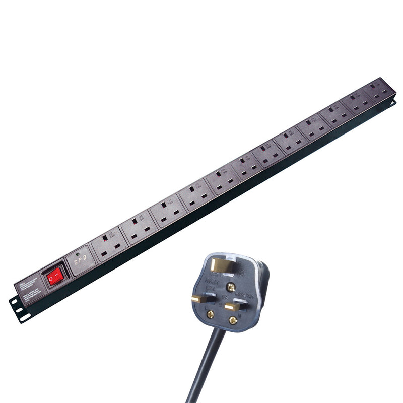 3M Extension Lead PDU with 12 Socket SPD