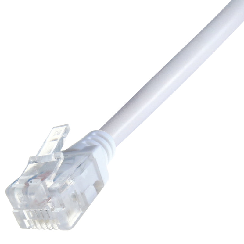 CabledUp® 5 Meter RJ11 To RJ-11 DSL Internet Cable – Flat Black Phone Lead, 5m