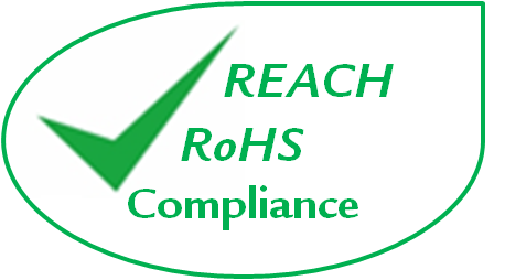 REACH & RoHS Compliance logo green