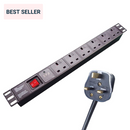 3M 6 Socket PDU with UK Plug Rack Mountable