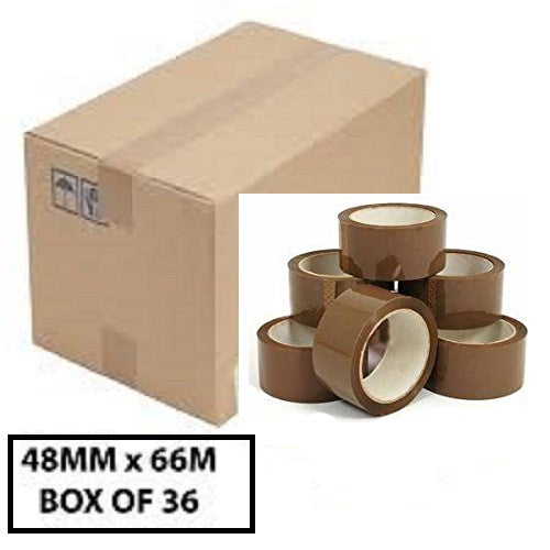 box of 36 brown packing tape