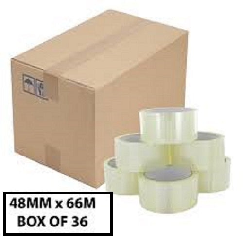 box of 36 clear packing tape