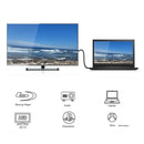 HDMI cable connecting from laptop to monitor