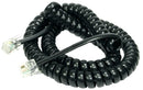 Black Coiled Phone Cable