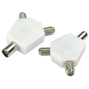 TV Coax to 2x F-Connector Splitter